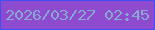 文字の大きさ：2、枠の色：414ff6、背景の色：8f4bd0、文字の色：88a8d2 無料ブログパーツのブログ時計