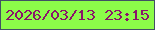 文字の大きさ：1、枠の色：415164、背景の色：8cfc49、文字の色：8a146a 無料ブログパーツのブログ時計