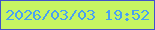 文字の大きさ：3、枠の色：4153cb、背景の色：c6f562、文字の色：49a1f1 無料ブログパーツのブログ時計