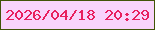 文字の大きさ：1、枠の色：415407、背景の色：f8d4fb、文字の色：e81f5e 無料ブログパーツのブログ時計