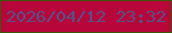 文字の大きさ：2、枠の色：415408、背景の色：b8053a、文字の色：515389 無料ブログパーツのブログ時計