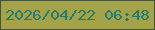 文字の大きさ：1、枠の色：415631、背景の色：a5a34a、文字の色：217b6e 無料ブログパーツのブログ時計