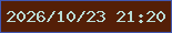 文字の大きさ：2、枠の色：4158b2、背景の色：541f07、文字の色：b9dbd4 無料ブログパーツのブログ時計
