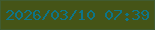 文字の大きさ：2、枠の色：415b31、背景の色：455417、文字の色：0d7588 無料ブログパーツのブログ時計