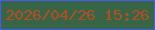 文字の大きさ：3、枠の色：415cef、背景の色：376545、文字の色：b64d24 無料ブログパーツのブログ時計