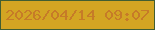 文字の大きさ：1、枠の色：415e32、背景の色：d3a523、文字の色：c67b28 無料ブログパーツのブログ時計