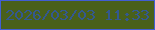 文字の大きさ：1、枠の色：415ed4、背景の色：49601b、文字の色：335890 無料ブログパーツのブログ時計