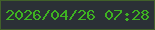 文字の大きさ：3、枠の色：41602a、背景の色：2b3036、文字の色：3eb222 無料ブログパーツのブログ時計