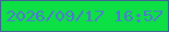 文字の大きさ：1、枠の色：416197、背景の色：0de044、文字の色：4e77d5 無料ブログパーツのブログ時計