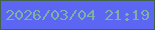 文字の大きさ：1、枠の色：416247、背景の色：5c66f2、文字の色：7db1a7 無料ブログパーツのブログ時計