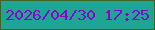 文字の大きさ：2、枠の色：416326、背景の色：20a594、文字の色：8009cd 無料ブログパーツのブログ時計