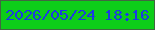 文字の大きさ：3、枠の色：416641、背景の色：0dcd19、文字の色：1c3be3 無料ブログパーツのブログ時計
