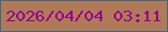文字の大きさ：4、枠の色：416783、背景の色：b07a58、文字の色：950289 無料ブログパーツのブログ時計