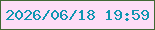文字の大きさ：1、枠の色：416834、背景の色：fddcf6、文字の色：0d95b1 無料ブログパーツのブログ時計