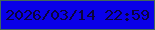 文字の大きさ：5、枠の色：41685b、背景の色：0900e9、文字の色：0c033c 無料ブログパーツのブログ時計