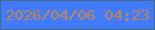 文字の大きさ：5、枠の色：416b85、背景の色：417bfb、文字の色：c4864c 無料ブログパーツのブログ時計