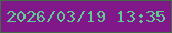 文字の大きさ：3、枠の色：416c47、背景の色：801889、文字の色：61cb95 無料ブログパーツのブログ時計