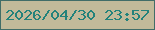 文字の大きさ：1、枠の色：416d68、背景の色：c2ba9a、文字の色：22827b 無料ブログパーツのブログ時計