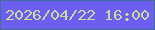 文字の大きさ：1、枠の色：416d97、背景の色：6c5eef、文字の色：cbdba0 無料ブログパーツのブログ時計