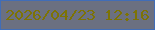 文字の大きさ：4、枠の色：416db7、背景の色：6b7081、文字の色：7d7305 無料ブログパーツのブログ時計