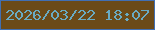文字の大きさ：1、枠の色：416fb3、背景の色：6b4a18、文字の色：69abc3 無料ブログパーツのブログ時計