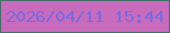 文字の大きさ：4、枠の色：417069、背景の色：c86bbd、文字の色：7b69df 無料ブログパーツのブログ時計