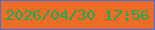 文字の大きさ：4、枠の色：4170da、背景の色：ee6c26、文字の色：11ad5b 無料ブログパーツのブログ時計