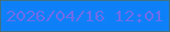 文字の大きさ：4、枠の色：417184、背景の色：0e80f7、文字の色：6c6deb 無料ブログパーツのブログ時計