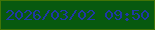 文字の大きさ：1、枠の色：417406、背景の色：07590f、文字の色：1f38a6 無料ブログパーツのブログ時計