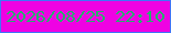 文字の大きさ：2、枠の色：4174f7、背景の色：ef02e3、文字の色：28ad6e 無料ブログパーツのブログ時計
