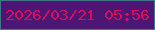 文字の大きさ：5、枠の色：417687、背景の色：4b1674、文字の色：da0d5b 無料ブログパーツのブログ時計