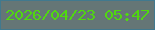 文字の大きさ：4、枠の色：41798e、背景の色：657676、文字の色：50d810 無料ブログパーツのブログ時計
