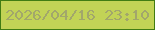 文字の大きさ：4、枠の色：417c13、背景の色：c2d356、文字の色：a2a76b 無料ブログパーツのブログ時計