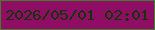 文字の大きさ：1、枠の色：417d2d、背景の色：900d65、文字の色：153307 無料ブログパーツのブログ時計
