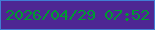 文字の大きさ：1、枠の色：417dd4、背景の色：4e2693、文字の色：009b2f 無料ブログパーツのブログ時計