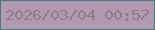 文字の大きさ：4、枠の色：417e77、背景の色：b298b3、文字の色：8d7f78 無料ブログパーツのブログ時計