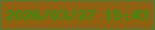 文字の大きさ：5、枠の色：41823c、背景の色：906110、文字の色：1d990e 無料ブログパーツのブログ時計