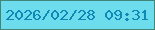 文字の大きさ：4、枠の色：418677、背景の色：6ddced、文字の色：0e88b4 無料ブログパーツのブログ時計
