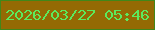 文字の大きさ：4、枠の色：41871a、背景の色：946a04、文字の色：5cea5d 無料ブログパーツのブログ時計