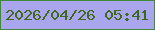 文字の大きさ：4、枠の色：41873c、背景の色：aaa6ed、文字の色：41691d 無料ブログパーツのブログ時計