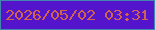 文字の大きさ：5、枠の色：4187b0、背景の色：5314cb、文字の色：ce644b 無料ブログパーツのブログ時計