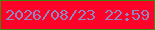 文字の大きさ：5、枠の色：41890b、背景の色：ff0229、文字の色：9087be 無料ブログパーツのブログ時計