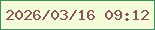 文字の大きさ：2、枠の色：418c5f、背景の色：f4fbd9、文字の色：86545d 無料ブログパーツのブログ時計