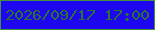 文字の大きさ：4、枠の色：419238、背景の色：1e07f0、文字の色：29742f 無料ブログパーツのブログ時計