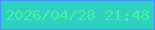 文字の大きさ：4、枠の色：4195f5、背景の色：2ed0c2、文字の色：41f5a2 無料ブログパーツのブログ時計