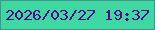 文字の大きさ：2、枠の色：41968a、背景の色：3fd7a2、文字の色：56088c 無料ブログパーツのブログ時計