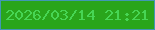 文字の大きさ：4、枠の色：4197b5、背景の色：29a51b、文字の色：47d554 無料ブログパーツのブログ時計