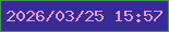 文字の大きさ：5、枠の色：419849、背景の色：392b97、文字の色：df9fe1 無料ブログパーツのブログ時計