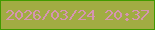 文字の大きさ：2、枠の色：419a00、背景の色：a1ac43、文字の色：d594b1 無料ブログパーツのブログ時計