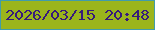 文字の大きさ：4、枠の色：419cab、背景の色：9bb51c、文字の色：371a7b 無料ブログパーツのブログ時計